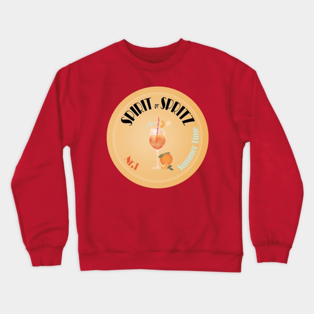 Aperol Spritz Cocktail | Vibrant Spritz Drink Crewneck Sweatshirt by Space Sense Design Studio